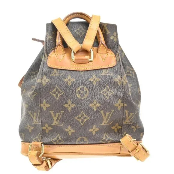 LOUIS VUITTON Mini Montsouris Backpack Bag Monogram Leather Brown M51137 78KC503 - Picture 4 of 16